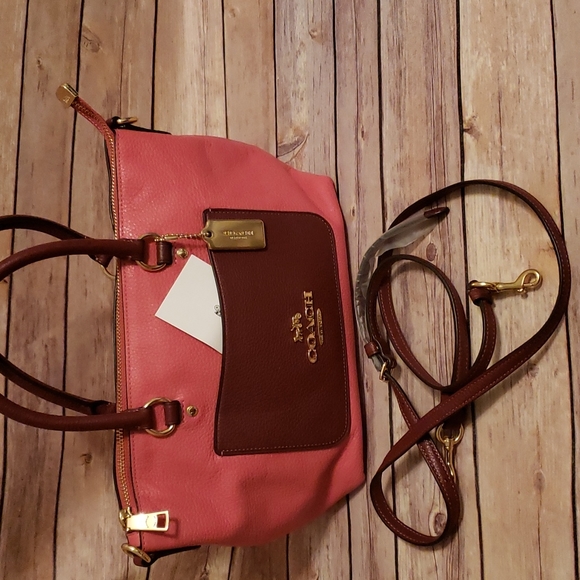 Coach Pink and Brown Satchel - Picture 4 of 12